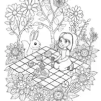 Jasmine’s Whimsical Tea Party Coloring Page