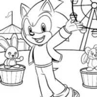 Sonic’s Roller Skating Adventure Coloring Page