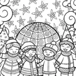 Christmas Around the World Coloring Page