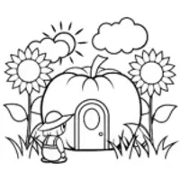 Summer Garden Fantasy Coloring Page