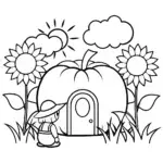 Summer Garden Fantasy Coloring Page