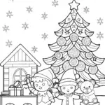 Santa’s Workshop Elf Coloring Page