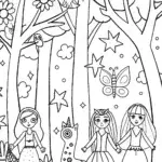 Bratz Dolls on a Magical Fashion Quest Coloring Page