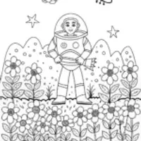 Buzz Lightyear’s Galactic Gardening Adventure Coloring Page
