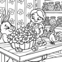 Jasmine’s Secret Flower Studio Coloring Page
