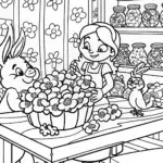 Jasmine’s Secret Flower Studio Coloring Page