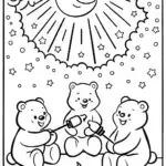 Care Bears’ Cosmic Camping Adventure Coloring Page