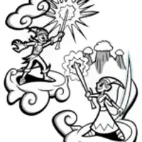 Epic League of Legends Duel Coloring Page