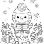 Peso the Penguin Undersea Adventure Coloring Page