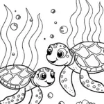 Tranquil Turtles Coloring Page