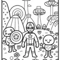 Captain America’s Galactic Challenge Coloring Page
