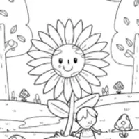 Summer Garden Adventure Coloring Page