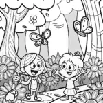 Garden of Giggles Coloring Page