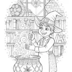 Luigi’s Magical Potion Adventure Coloring Page