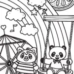 Rainbow Friends at the Starry Carnival Coloring Page