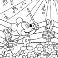 Mickey Mouse’s Magical Music Festival Coloring Page