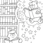 Care Bears in the Enchanted Library Coloring Page