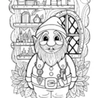 Gnome’s Enchanted Workshop Coloring Page