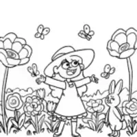 Mirabel’s Enchanted Garden Party Coloring Page