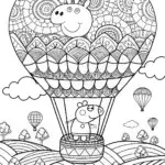 Peppa Pig’s Magical Balloon Adventure Coloring Page