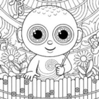 Baby’s First Musical Adventure Coloring Page