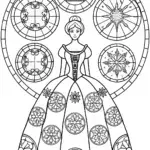 The Princess of Time and Seasons Coloring Page