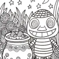 Creeper’s Magical Potion Mix-Up Coloring Page