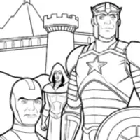 Avengers Time Travelers Coloring Page