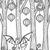 Charizard’s Magical Lantern Adventure Coloring Page