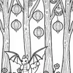 Charizard’s Magical Lantern Adventure Coloring Page