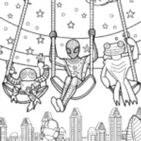 Miles Morales in the Tech Playground Coloring Page