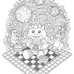 Bowser’s Galactic Picnic Coloring Page
