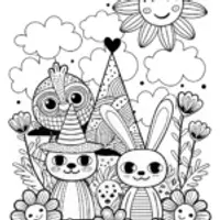 JJ’s Magical Garden Party Coloring Page