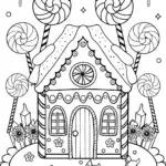 Gingerbread house on a candy carousel
