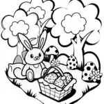 Easter Garden Feast Coloring Page
