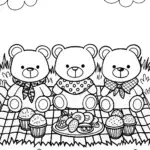 Teddy Bears Picnic Coloring Page