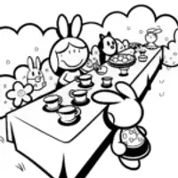 Kissy Missy’s Dreamy Tea Party Coloring Page
