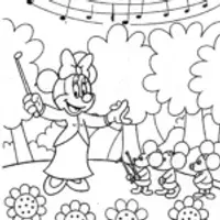 Minnie Mouse’s Music Festival Coloring Page