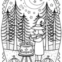 Luigi’s Enchanted Potion Mix Coloring Page