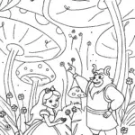 Belle and Beast’s Enchanted Garden Coloring Page