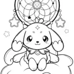 Cinnamoroll’s Magical Dream Catcher Coloring Page
