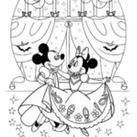 Mickey Mouse Halloween Masquerade Coloring Page