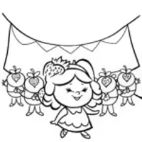 Strawberry Shortcake’s Berry Jam Parade Coloring Page