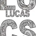 LUCAS Underwater Name Adventure Coloring Page