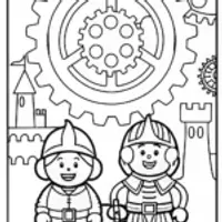 Mario and Luigi’s Time-Traveling Adventure Coloring Page