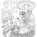 The Enchanted Fairy Tea Ceremony Coloring Page