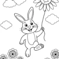 Banban’s Floating Garden Adventure Coloring Page