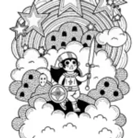 Minecraft Dreamscape Adventure Coloring Page