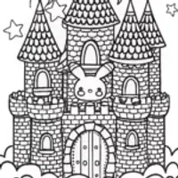 Cinnamoroll’s Cloud Castle Adventure Coloring Page