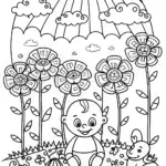 Baby’s First Garden Adventure Coloring Page